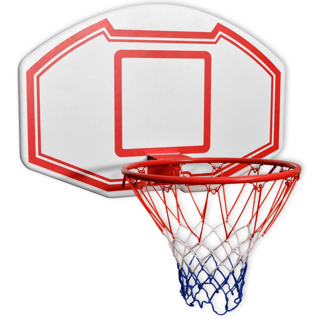 Třídílná sada nástěnného basketbalového koše s deskou 90x60 cm