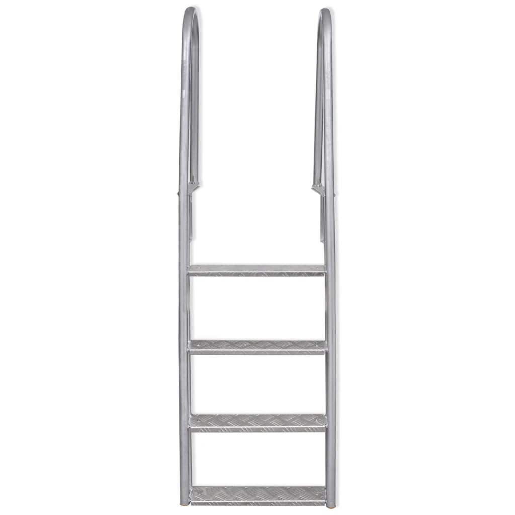 VidaXL - vidaXL Dok/zwembadladder met 4 treden aluminium 170 cm