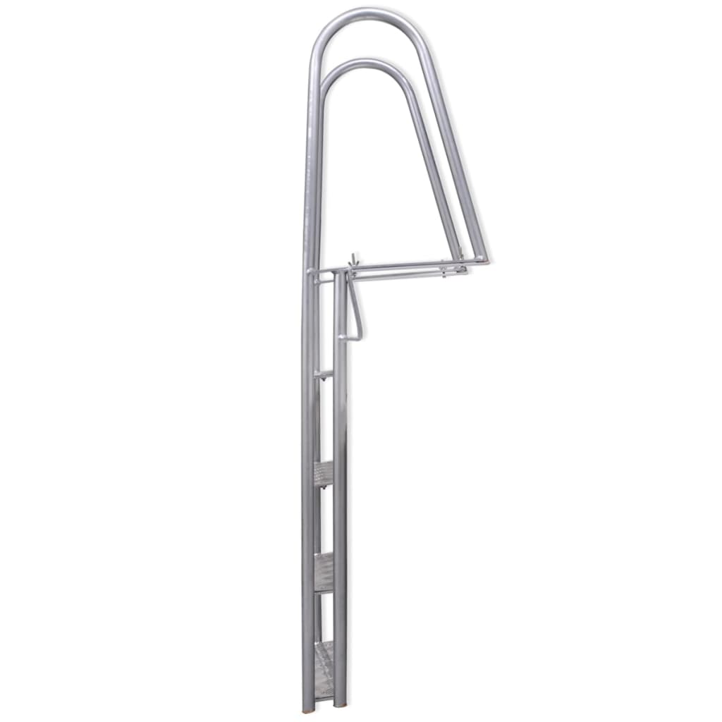 Thumbnail - vidaXL Steg-/Poolleiter 4-stufig Aluminium 167 cm
