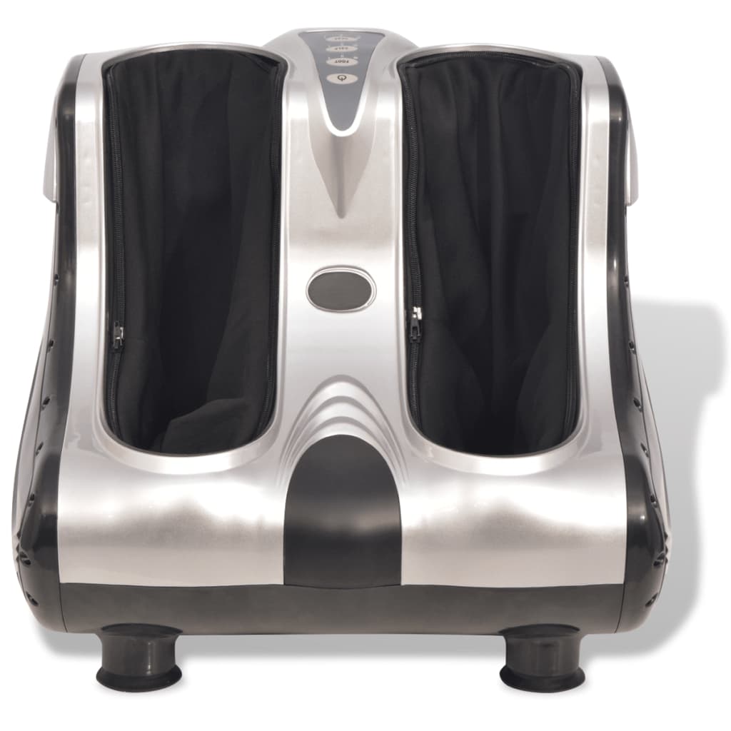 vidaXL Shiatsu masážní přístroj na nohy a lýtka stříbrný