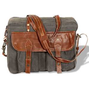 vidaXL Krep&scaron;ys, drobė ir tikra oda, pilka