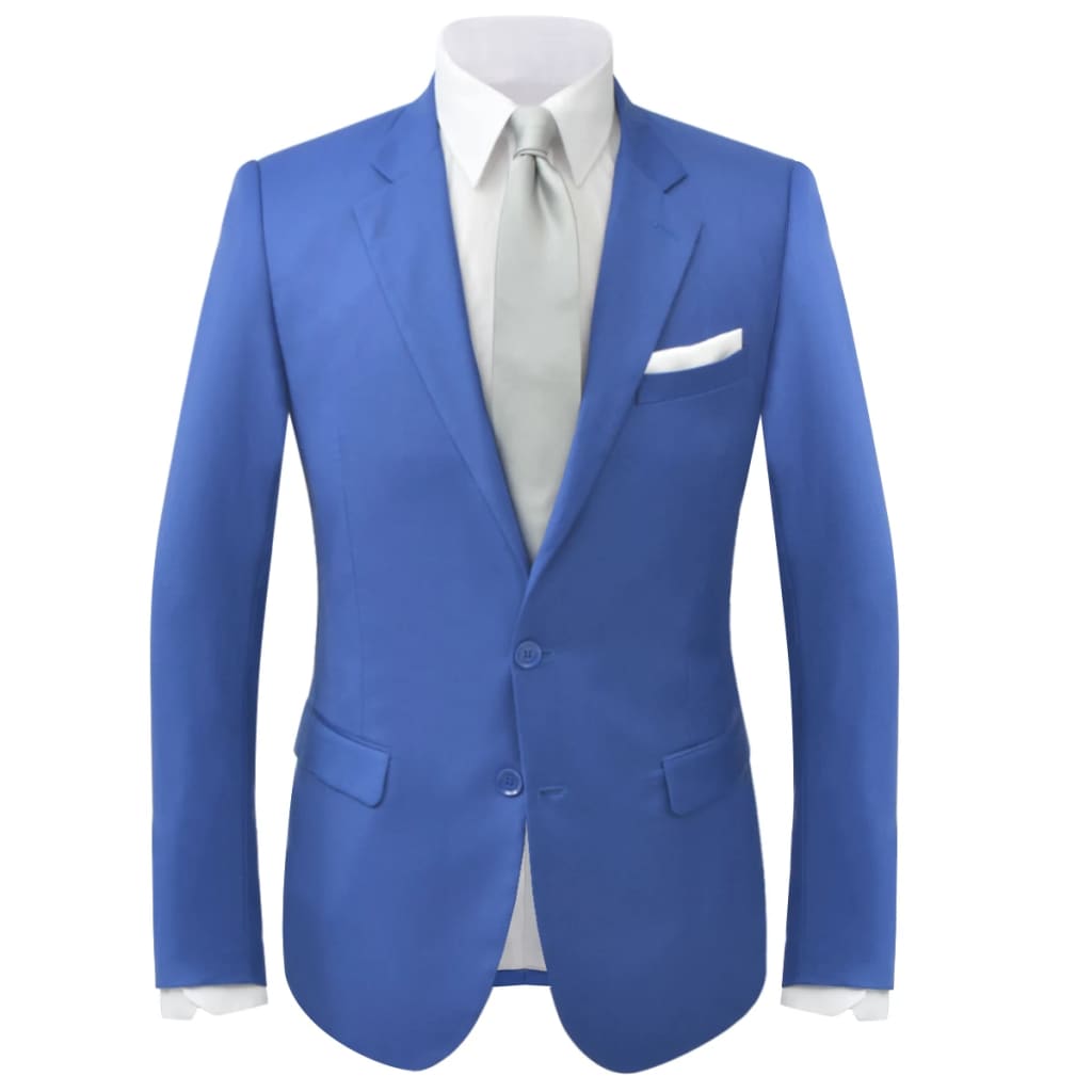 vidaXL Traje de chaqueta de hombre 2 piezas azul real talla 46