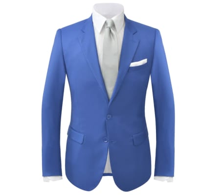 vidaXL Traje de chaqueta de hombre 2 piezas azul real talla 46