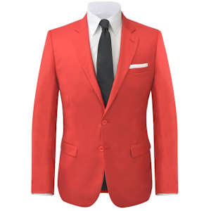 vidaXL 2-tlg. Herren-Anzug Rot Gr&ouml;&szlig;e 52