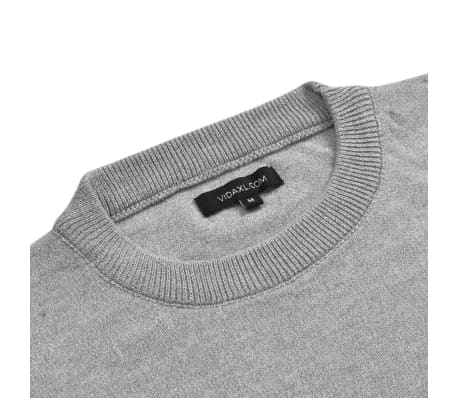 vidaXL Pull à col rond pour hommes Gris Taille XL