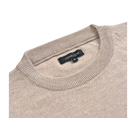 vidaXL Men's Pullover Sweater Round Neck Beige L