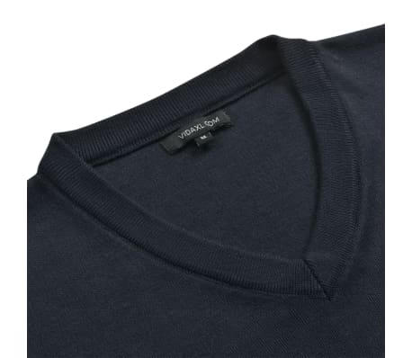 vidaXL Herren Pullover Sweater V-Ausschnitt Marineblau L