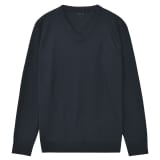 vidaXL Jersey de hombre cuello de pico azul marino XL