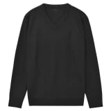 vidaXL Jersey de hombre cuello de pico negro XL