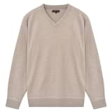 vidaXL Jersey de hombre cuello de pico beige XL