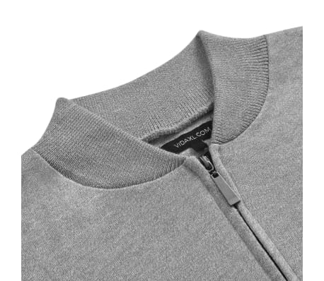 vidaXL Cardigan pour hommes Gris Taille L