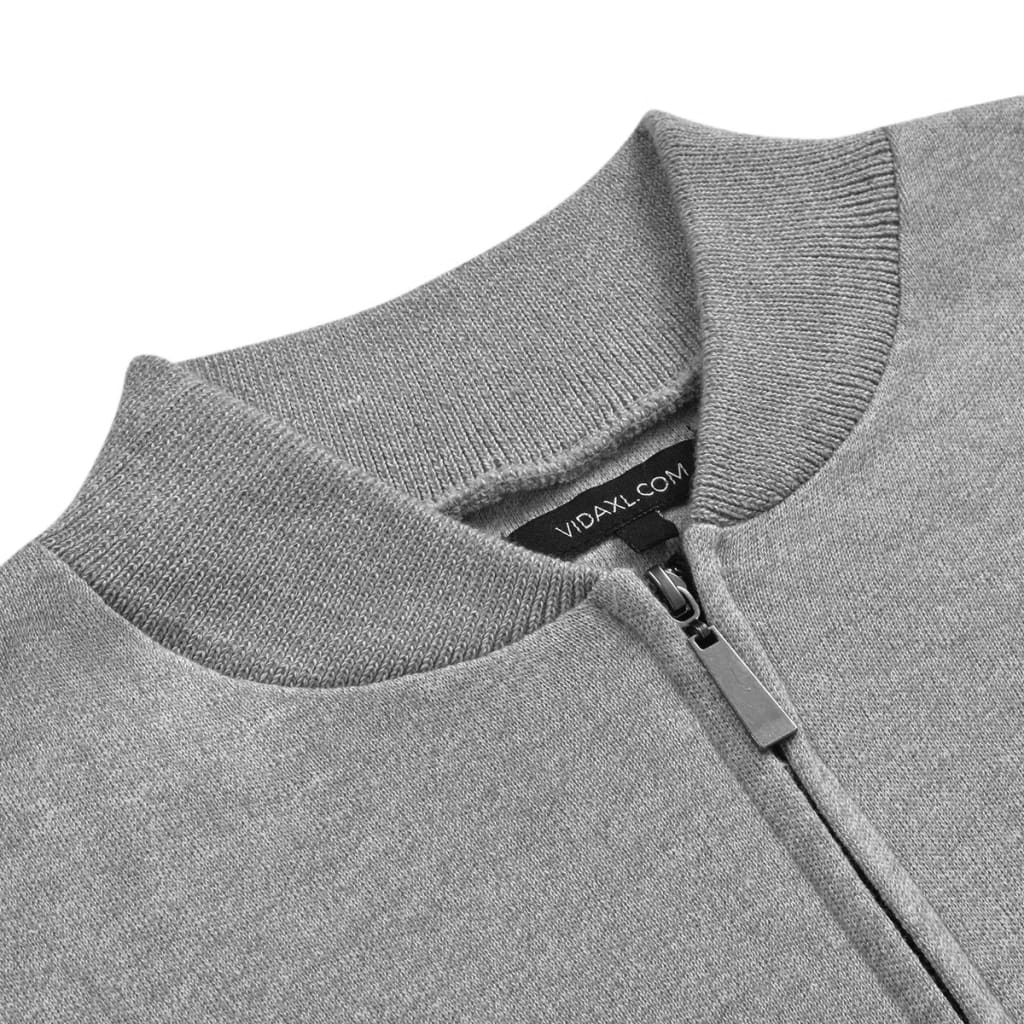 vidaXL Cardigan pour hommes Gris Taille XL