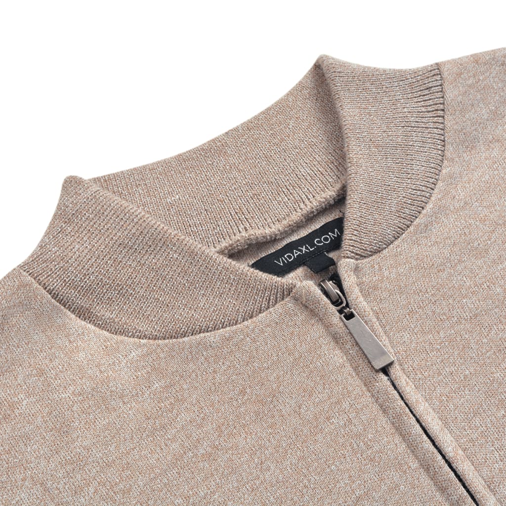 

vidaXL Herenvest beige L