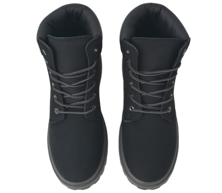 vidaXL Bottes pour hommes Noir Pointure 45