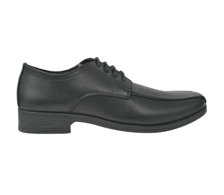 vidaXL Men's Business Shoes Lace-Up Black Size 6.5 PU Leather