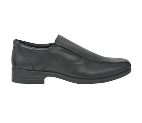 vidaXL Mocasines de hombre negros talla 41 cuero PU