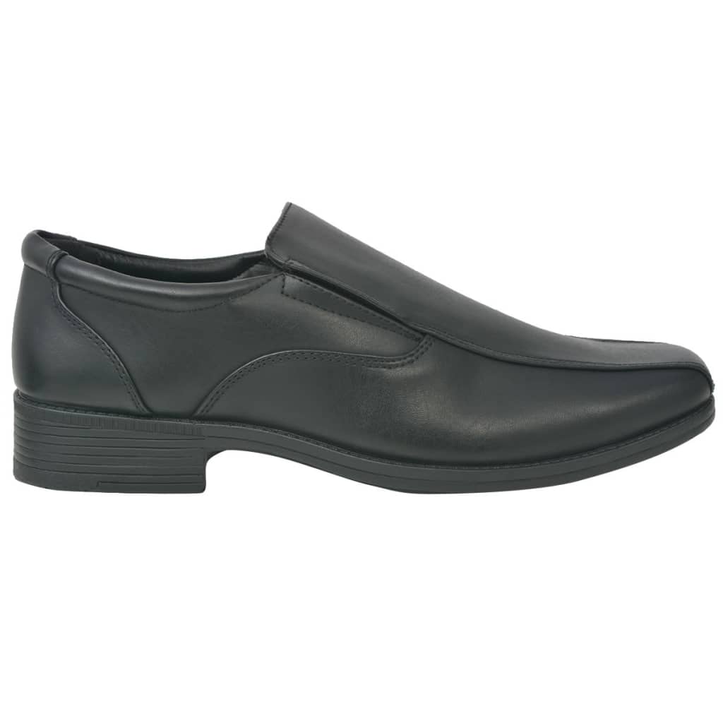 vidaXL Men's Loafers Black Size 9.5 PU Leather