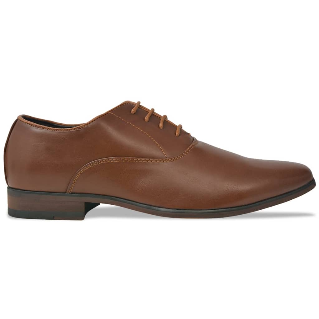 vidaXL Zakelijke herenschoenen veters bruin maat 42 PU leer afbeelding
