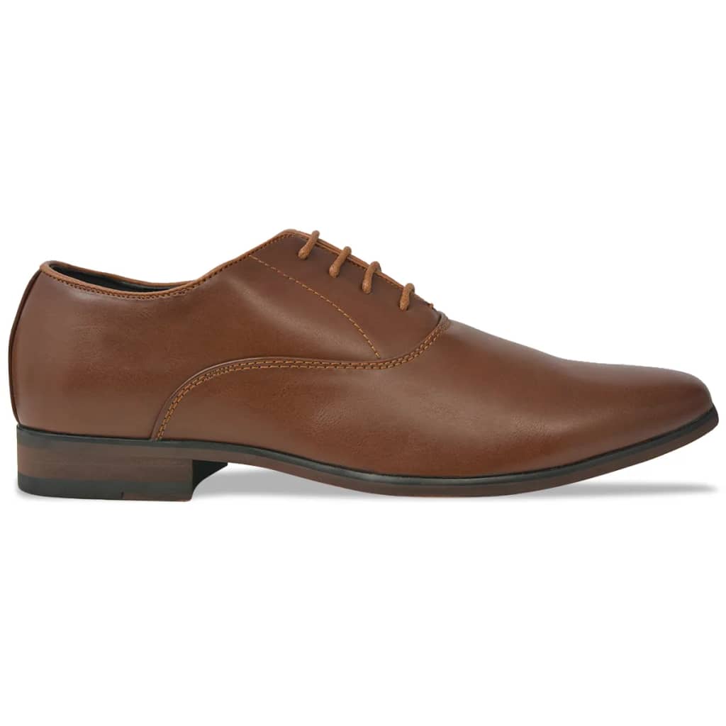 vidaXL Business-Schuhe Herren Schnürschuhe Braun Größe 44 PU-Leder