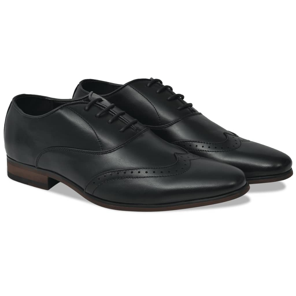 Miesten Oxford-kengät musta koko 43 keinonahka
