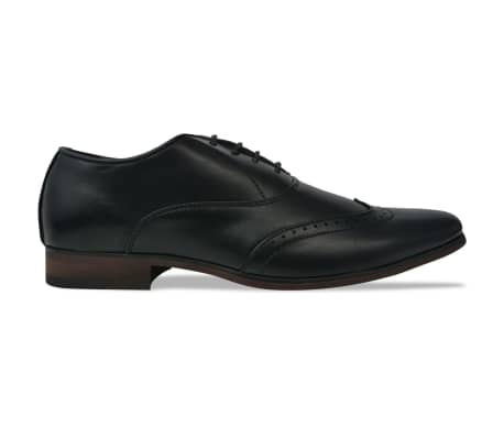 vidaXL Vyriški batai, suvarstomi, juodi, dydis 44, PU oda