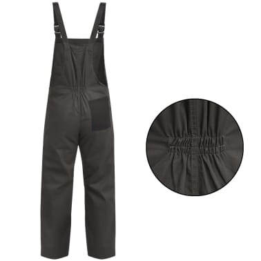 vidaXL Salopette de travail pour hommes v/êtement de travail Taille M Gris