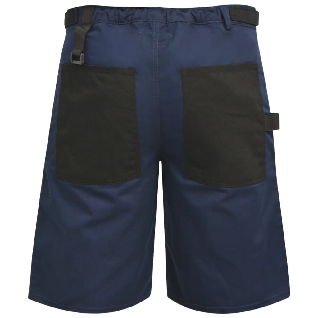 vidaXL Moške kratke delovne hlače velikost M modre barve