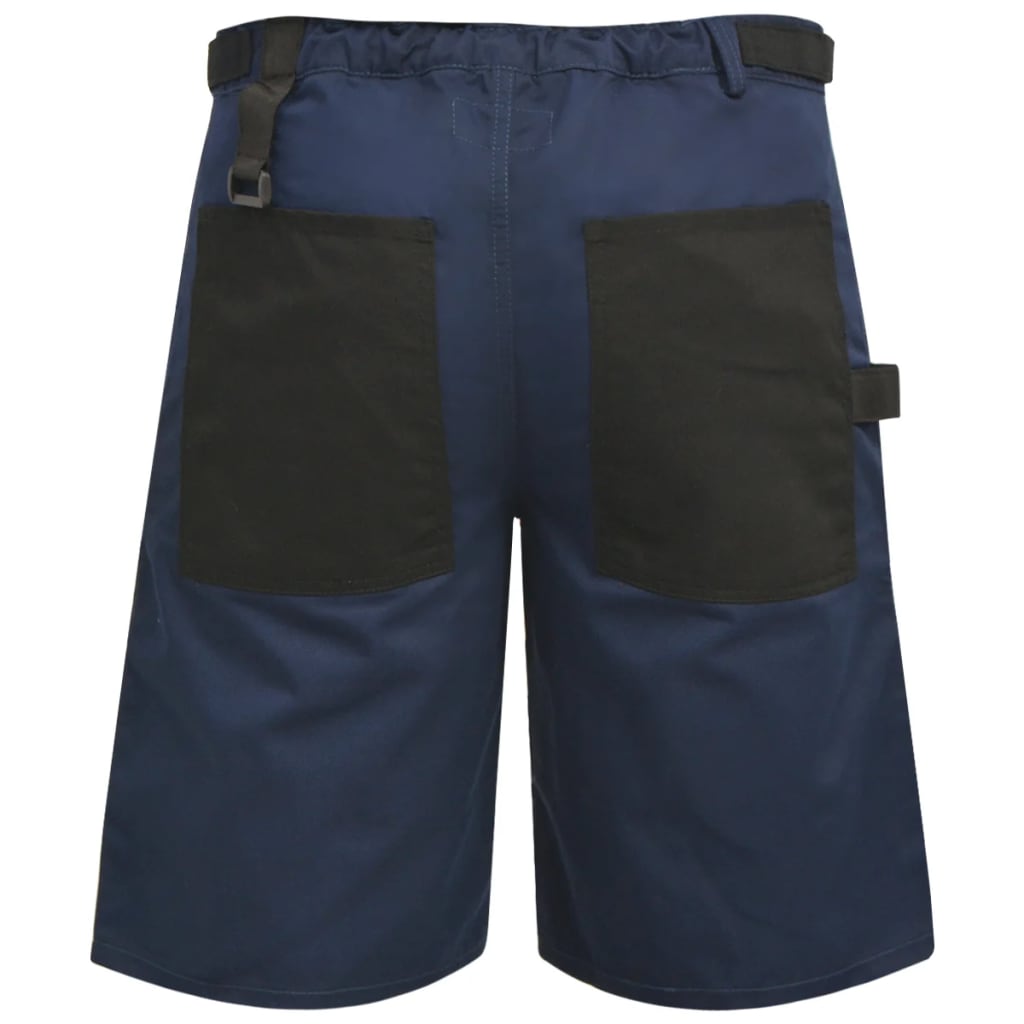 vidaXL Moške kratke delovne hlače velikost XL modre barve