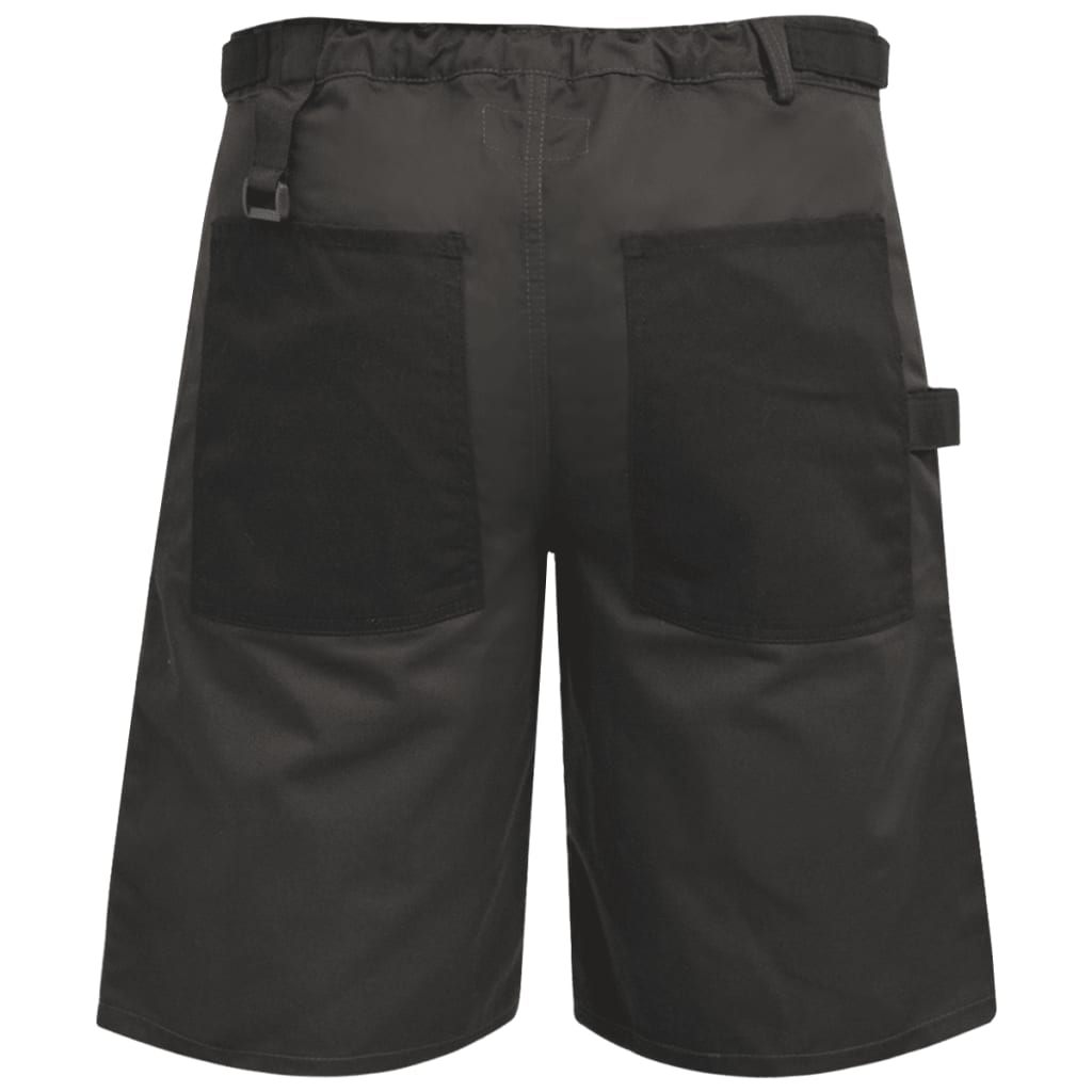 vidaXL Pánske pracovné krátke nohavice, veľkosť M, sivé