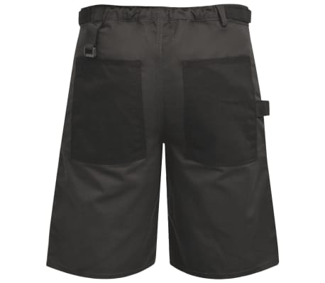 vidaXL Moške kratke delovne hlače velikost M sive barve