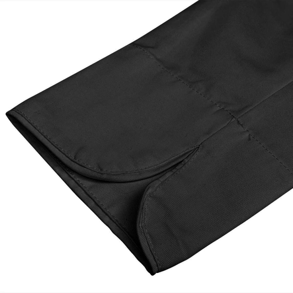 vidaXL Chaqueta de chef manga larga talla M negra 2 unidades