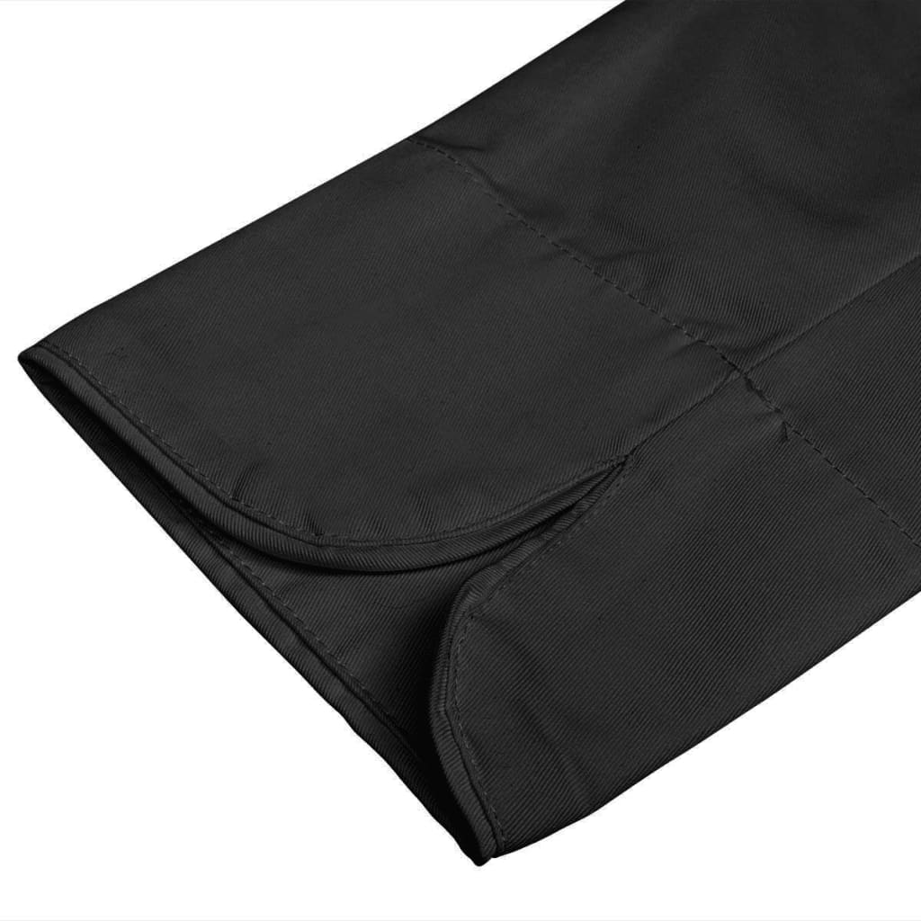 vidaXL Veste de cuisinier Manches longues 2 pièces Taille L Noir