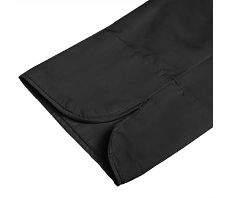 vidaXL Veste de cuisinier Manches longues 2 pièces Taille L Noir