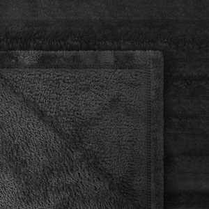 vidaXL Tanka Deka od Umjetnog Krzna crna 100x150 cm