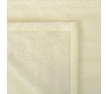 vidaXL Pătură cuvertură imitație blană, 150 x 200 cm, crem