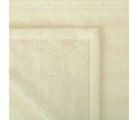 vidaXL Coperta Decorativa in Pelliccia Ecologica Crema 100x150 cm