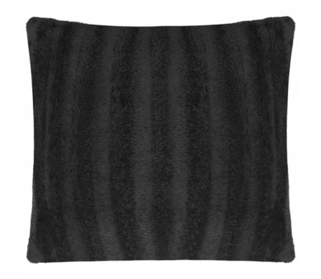 vidaXL Cushion Covers 2 pcs Faux Fur 40x40 cm Black