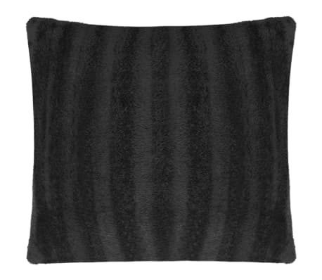 vidaXL Cushion Covers 2 pcs Faux Fur 80x80 cm Black