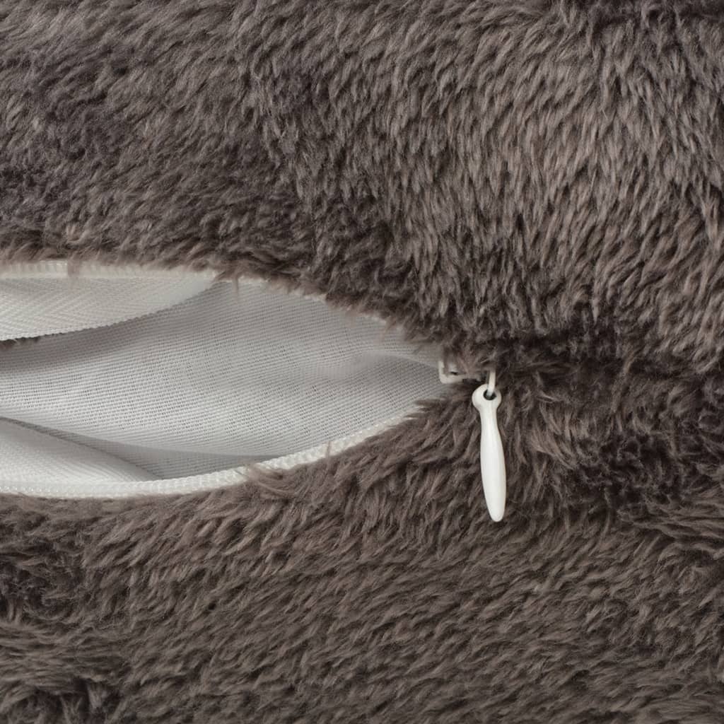 Takaró Párna Csíkos párnával 2 pcs Szürke 50 x 50 cm Poliészter