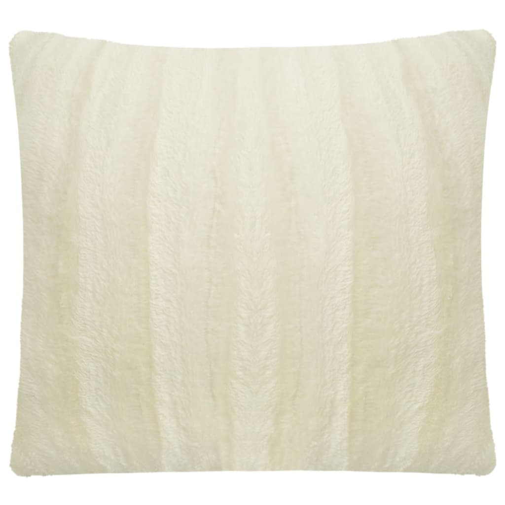 vidaXL Cushion Covers 2 pcs Faux Fur 40x40 cm Cream