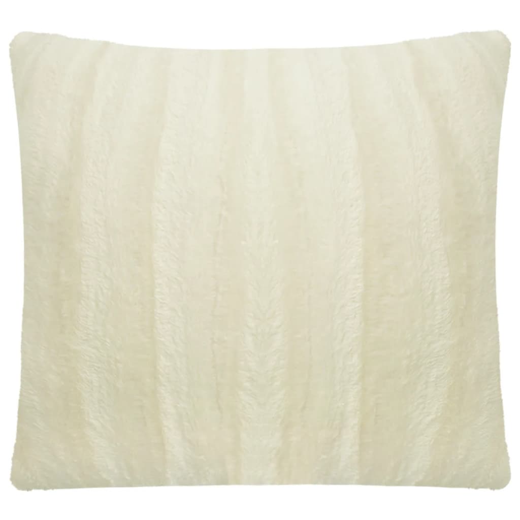 vidaXL Cushion Covers 2 pcs Faux Fur 50x50 cm Cream