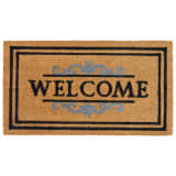 vidaXL Tapete de porta em fibra de coco welcome 15 mm 40x70 cm
