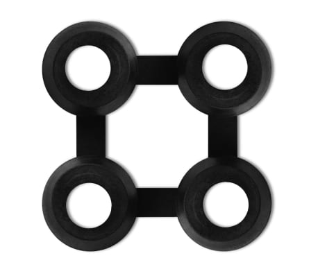vidaXL Mat verbindingsstukken 30 stuks rubber zwart
