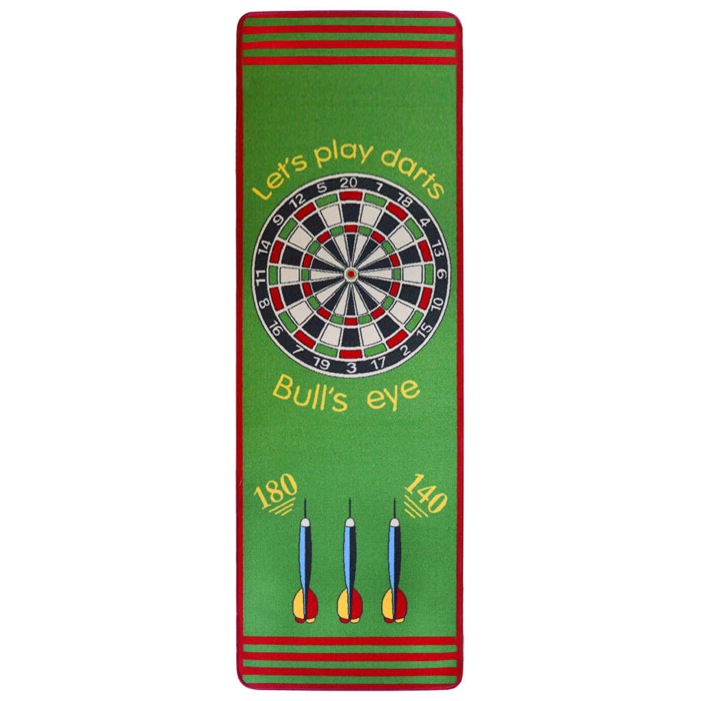 Darts-matto 79×237 cm Vihreä ja punainen