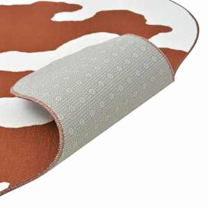 vidaXL Tapis profil&eacute; 70 x 110 cm Marron Impression de vache