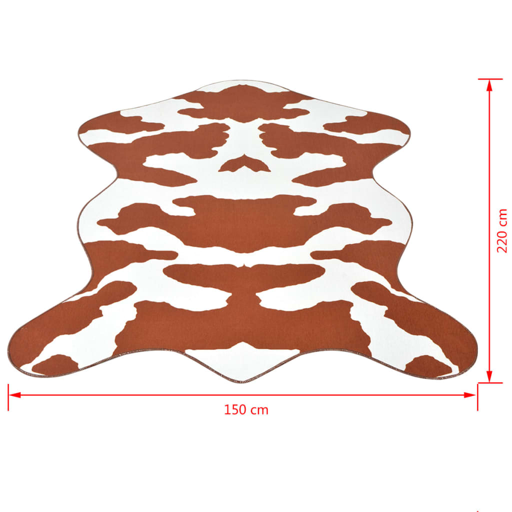 Formázott, barna, tehénbőr mintázatú szőnyeg 150*220 cm 