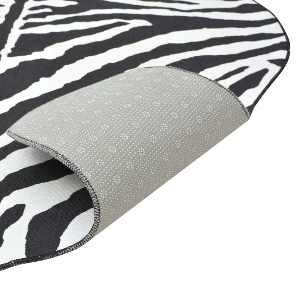 vidaXL Shaped Rug 150x220 cm Zebra Print