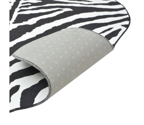 vidaXL Tapete com forma e estampa de zebra 150x220 cm