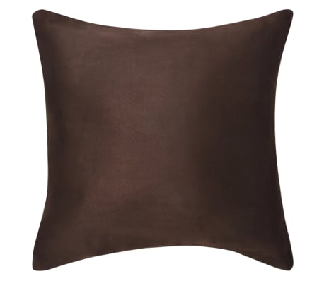 vidaXL Cushion Covers 4 pcs 40x40 cm Polyester Faux Suede Brown