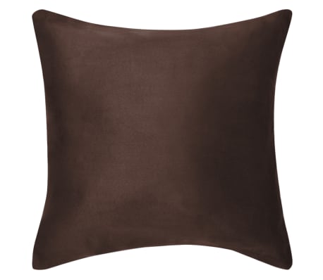 vidaXL Cushion Covers 4 pcs 50x50 cm Polyester Faux Suede Brown